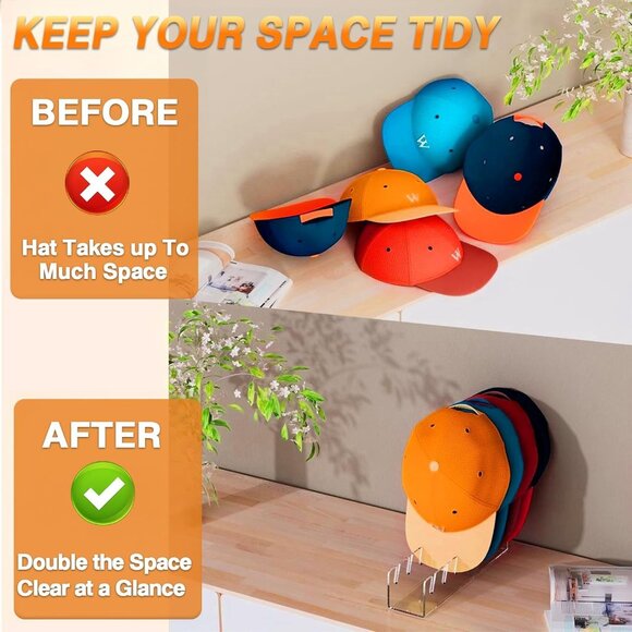 New Hat Organizer for Baseball Caps Display and Organizer - 2 Pack - Picture 4 of 8